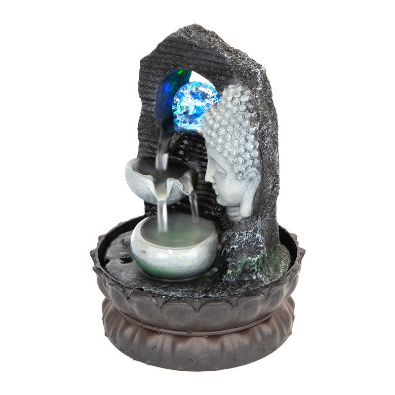 BUDDHA DRIFT WATER FEATURE FOUNTAIN INDOOR OUTDOOR BENCH TOP HOME DECOR