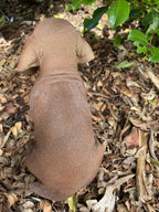 DACHSHUND SAUSAGE DOG MEMORIAL PUPPY ANIMAL GARDEN ORNAMENT RED 21cm
