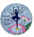 Welcome To My Garden Fairy Cement Garden Path Stepping Stone Ornament Sign 25cm