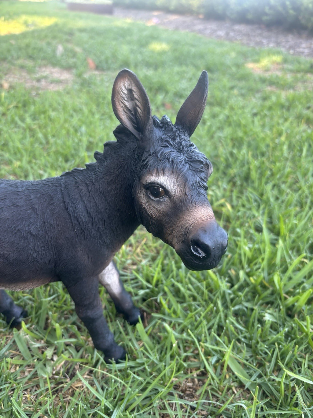 Resin Donkey Garden Statue | Farm Animal Ornament | Indoor & Outdoor Décor