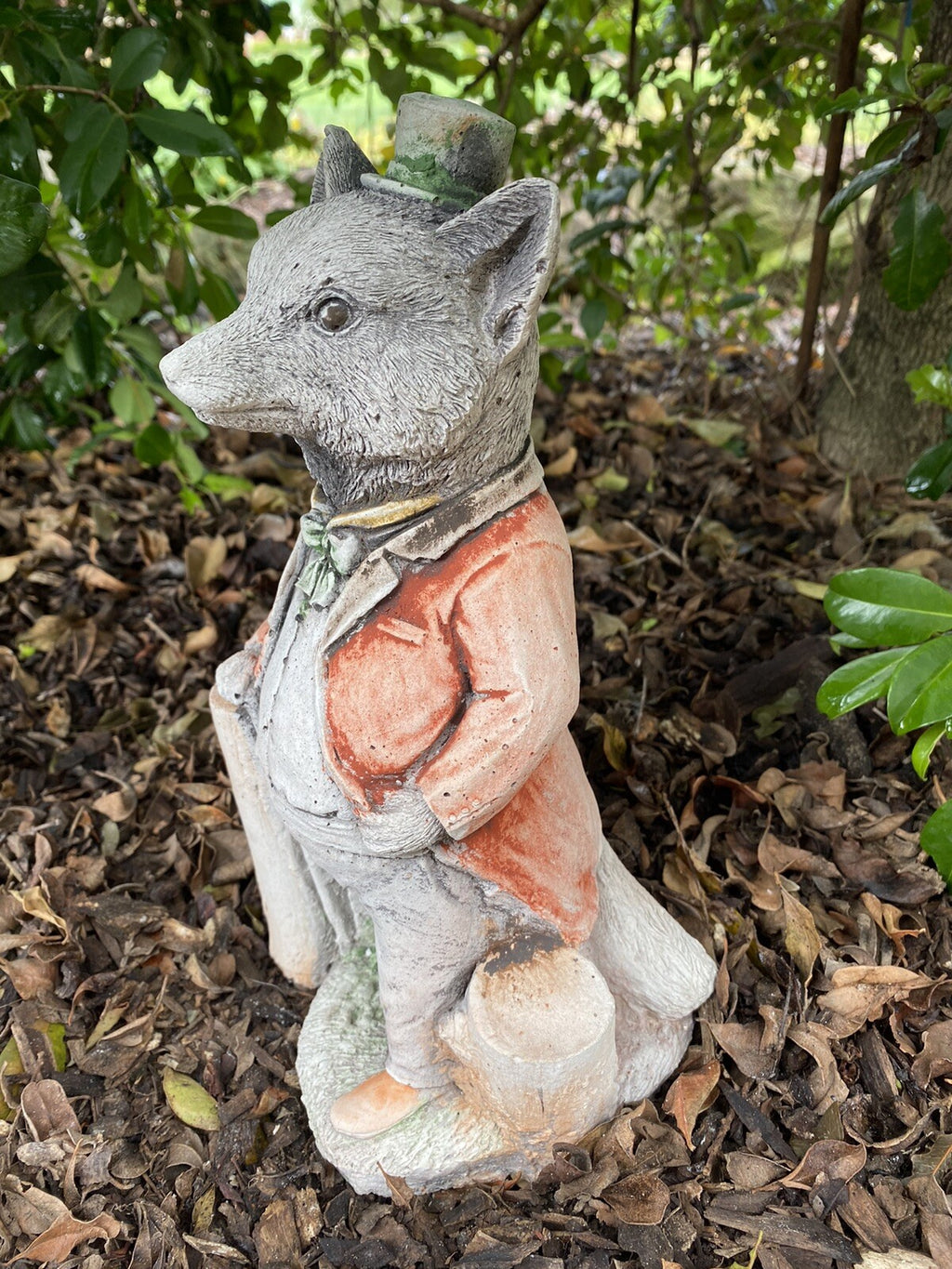 Willow Mr Todd Fox Animal Concrete Cement Garden Statue Australian Made