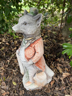 Willow Mr Todd Fox Animal Concrete Cement Garden Statue Australian Made