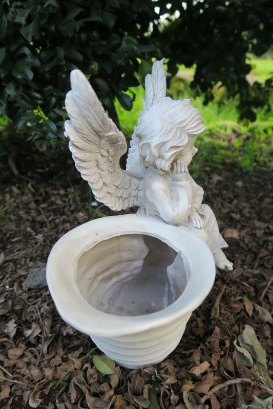 Angel Seashell Pot Plant planter Statue Ornament Home Decor 32cm A