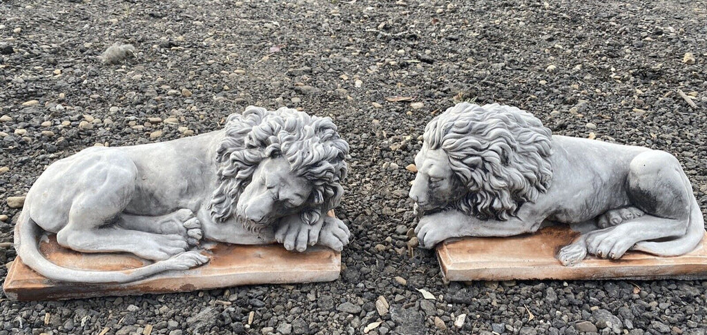 Guardian Lion Pair Statue Concrete Cement Garden Statue Australian Made
