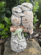 Twin  Kookaburra Bird Statue Ornament Animal Concrete Garden Australian Made