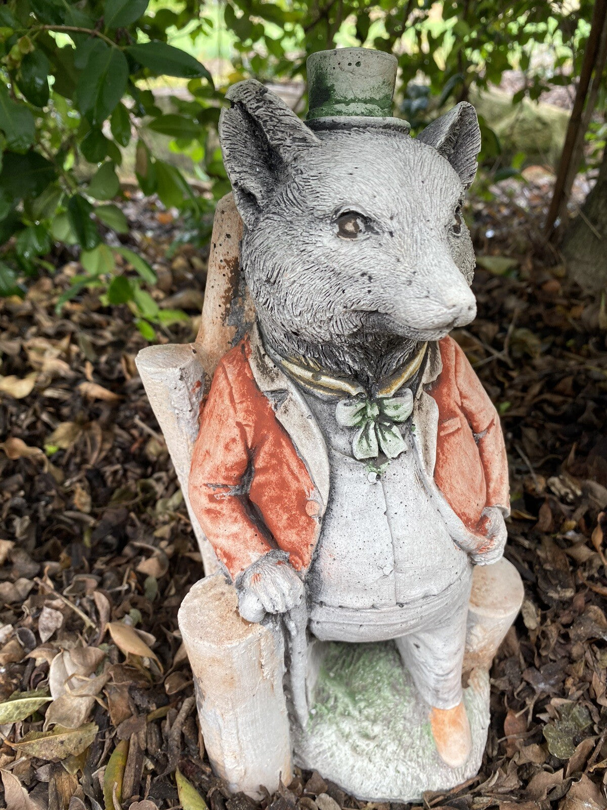 Willow Mr Todd Fox Animal Concrete Cement Garden Statue Australian Made
