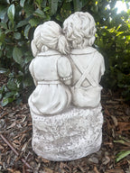 Children Reading Book Statue Garden Ornament 62cm