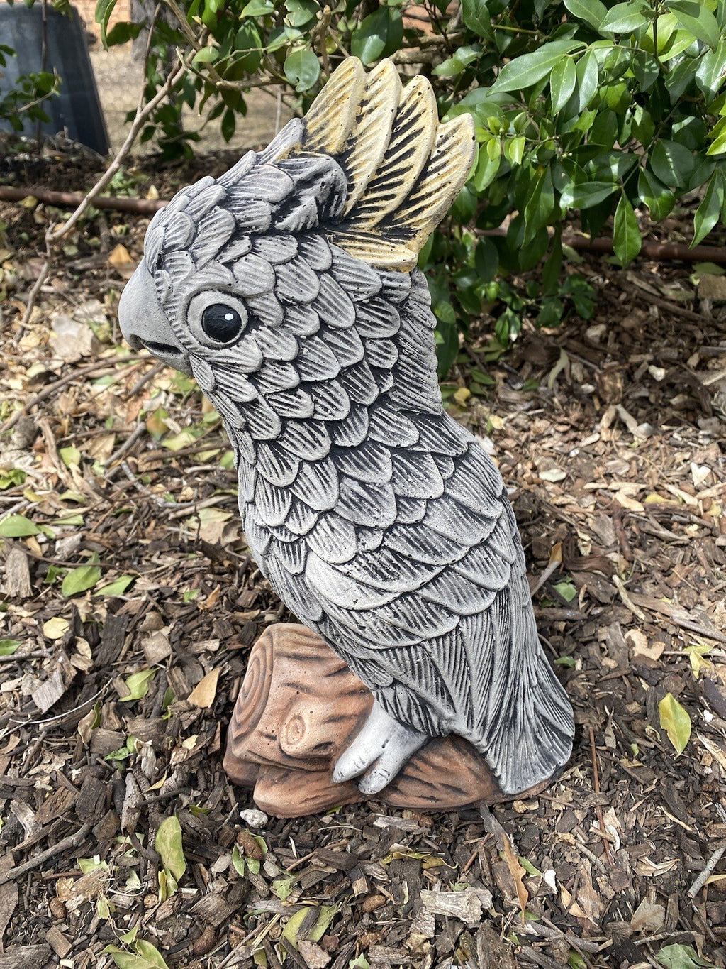 Sulfa Crested Cockatoo Statue Ornament Animal Concrete Garden Australian Made G