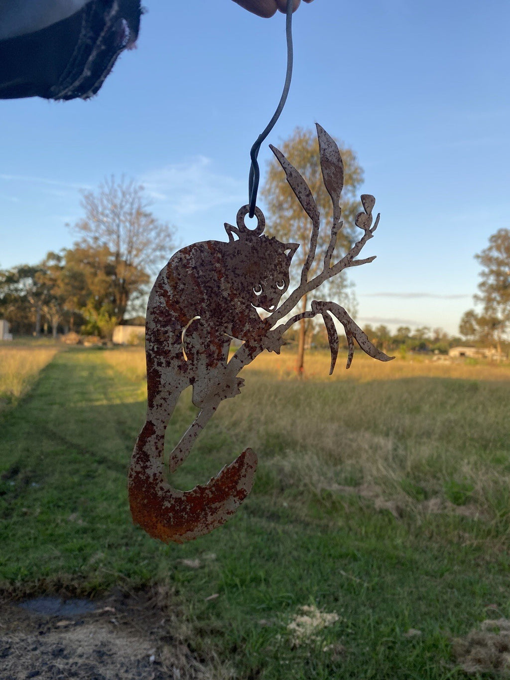 Possum Silhouette Rust Corten Steel Metal Garden Wall Art Hanging  Home 28cm H