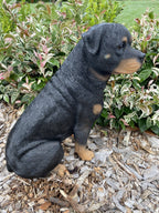 ROTTI ROTTWEILER STATUE PUPPY MEMORIAL ANIMAL GARDEN ORNAMENT SCULPTURE