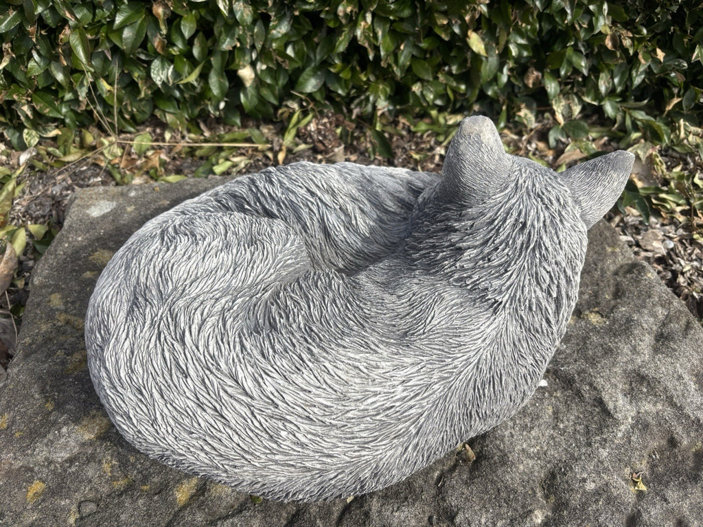 Australian Made Concrete Fox Garden Statue | Outdoor Wildlife Ornament