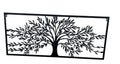 Tree of Life Metal Hanging Wall Art 99 X 42cm  Rustic Sculpture Home Garden