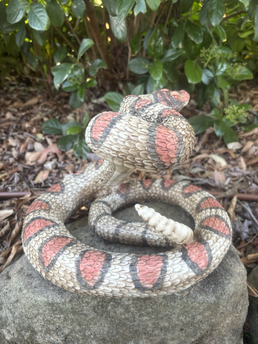 Realistic Resin Snake Statue Reptile Garden Ornament 34cm