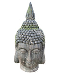 Antiqued Manjushri Buddha Head Statue Garden Ornament Sculpture 55cm