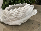Swan Planter Pot Plant Garden Sculpture Statue White Hamptons Large White