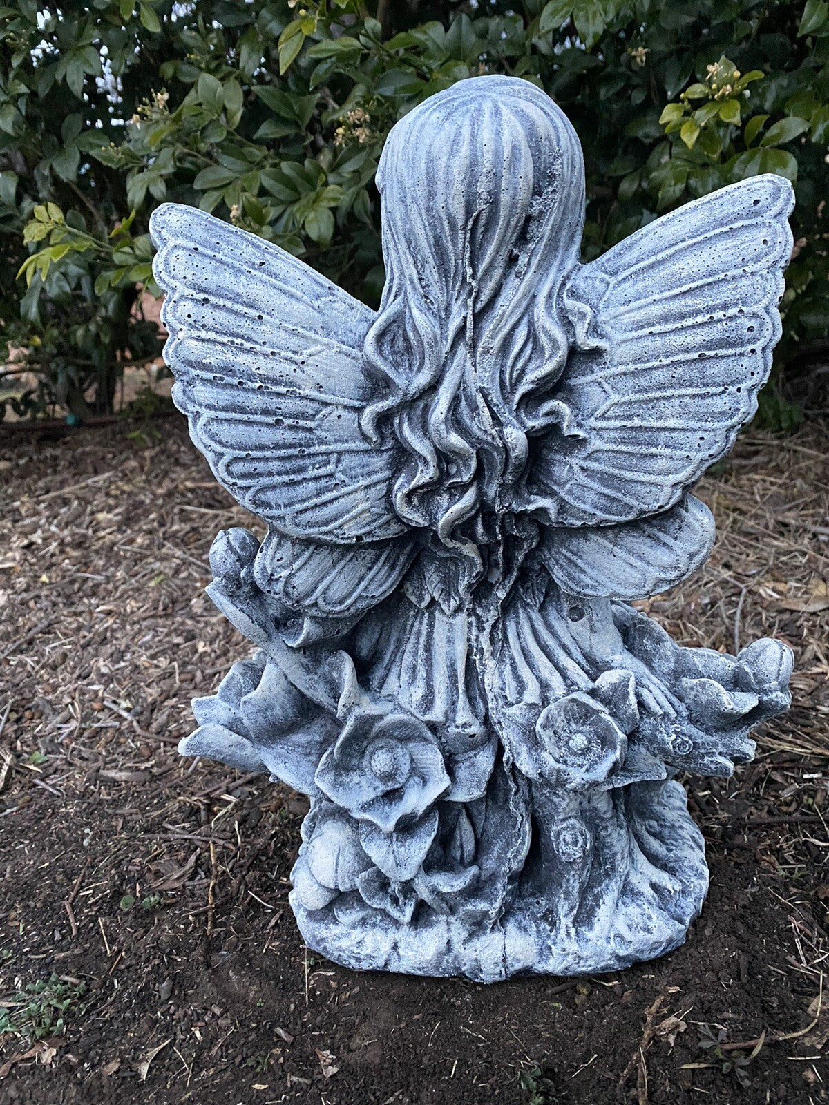 Fairy Bird Feeder Statue Ornament Animal Concrete Cement Garden Australian Made