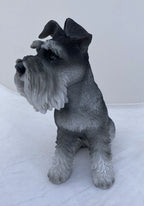 SCHNAUZER STATUE PUPPY DOG MEMORIAL ANIMAL GARDEN ORNAMENT SCULPTURE