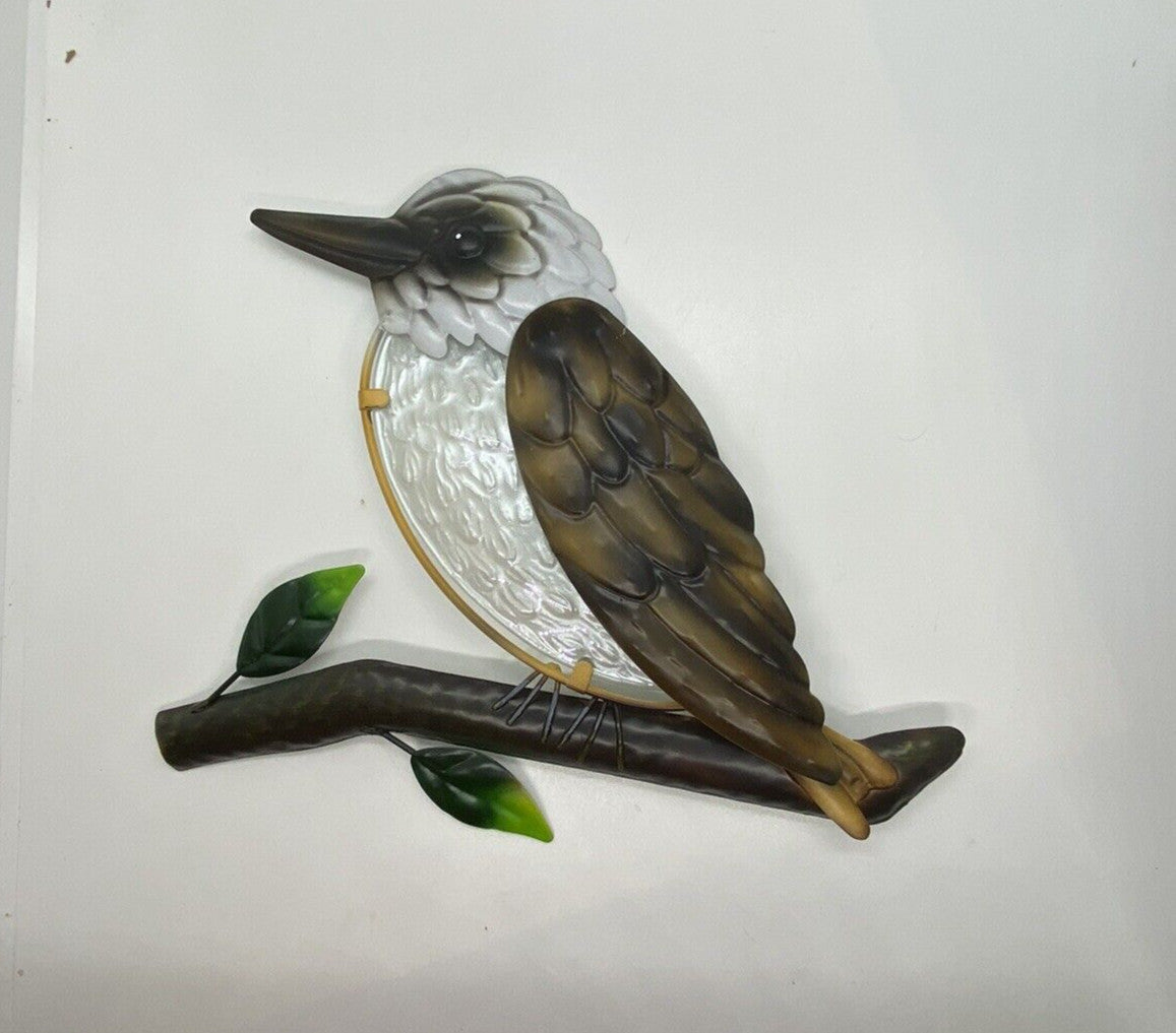 Australian Kookaburra Bird Metal Wall Art Hanger Indoor Outdoor Decor Garden