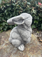 Australian Made Concrete Twin Rabbits Garden Statue | Standing & Laying Bunny