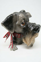 Little Paws Zak The Schnauzer Dog Figurine Statue Ornament Home Decor