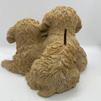 CAVOODLE STATUE CREAM PUPPY DOG ANIMAL GARDEN ORNAMENT SCULPTURE MONAY BOX