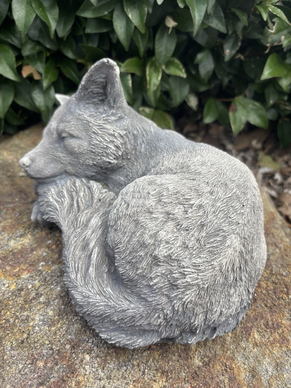 Australian Made Concrete Fox Garden Statue | Outdoor Wildlife Ornament