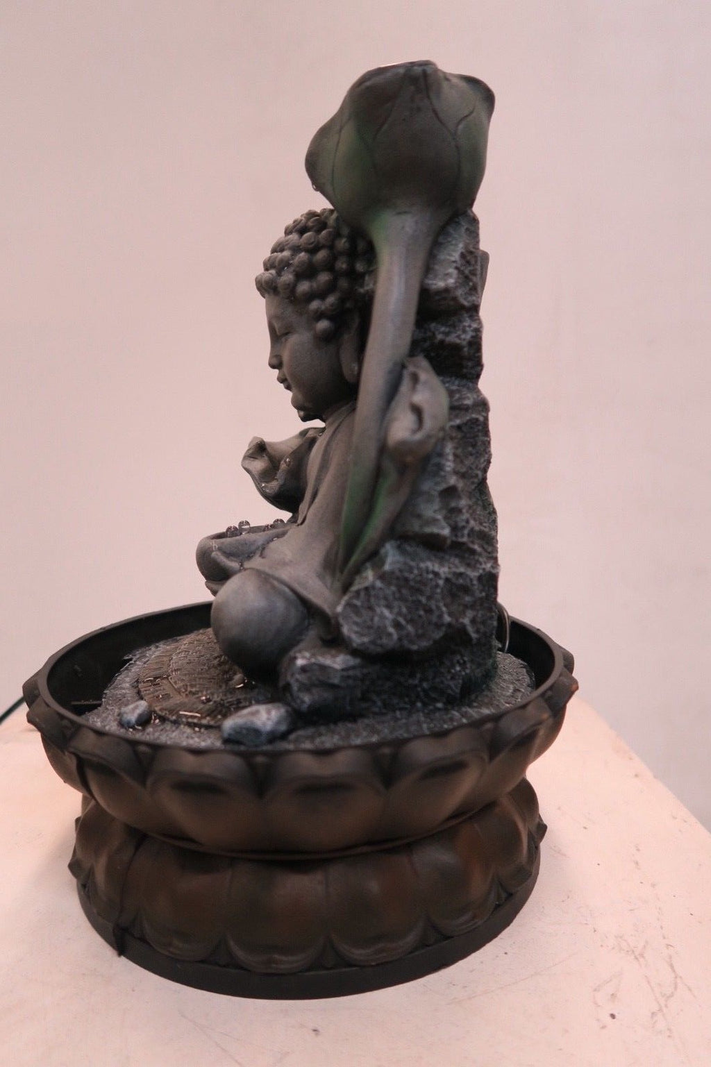 Baby Buddha small indoor / Outdoor table top Water fountain water feature
