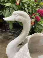 Swan Planter Pot Plant Garden Sculpture Statue White Hamptons Large White