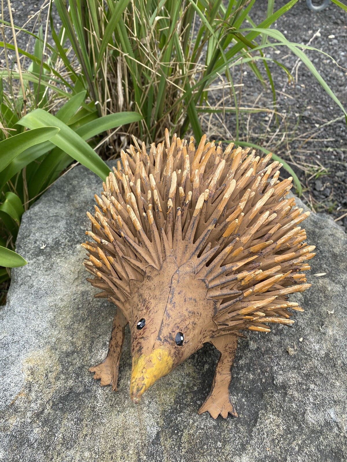 Australian Echidna Garden Art Pond Ornament Statue  Long Handcrafted Metal