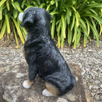 BERNESE MOUNTIAN SITTING DOG PUPPY GARDEN STATUE ORNAMENT MEMORIAL