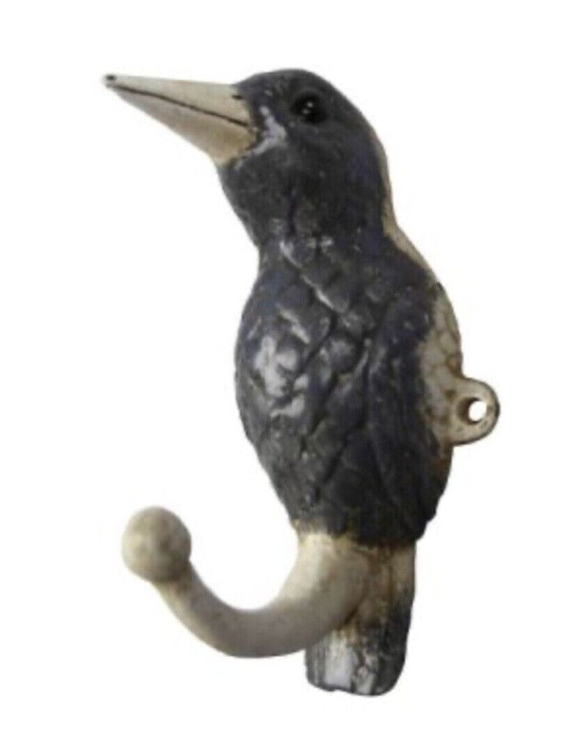 Cast Iron Bird Hook Clothes Hanger - Cockatoo Galah Magpie Rosella Kookaburra