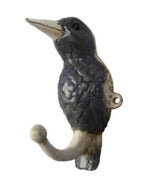 Cast Iron Bird Hook Clothes Hanger - Cockatoo Galah Magpie Rosella Kookaburra