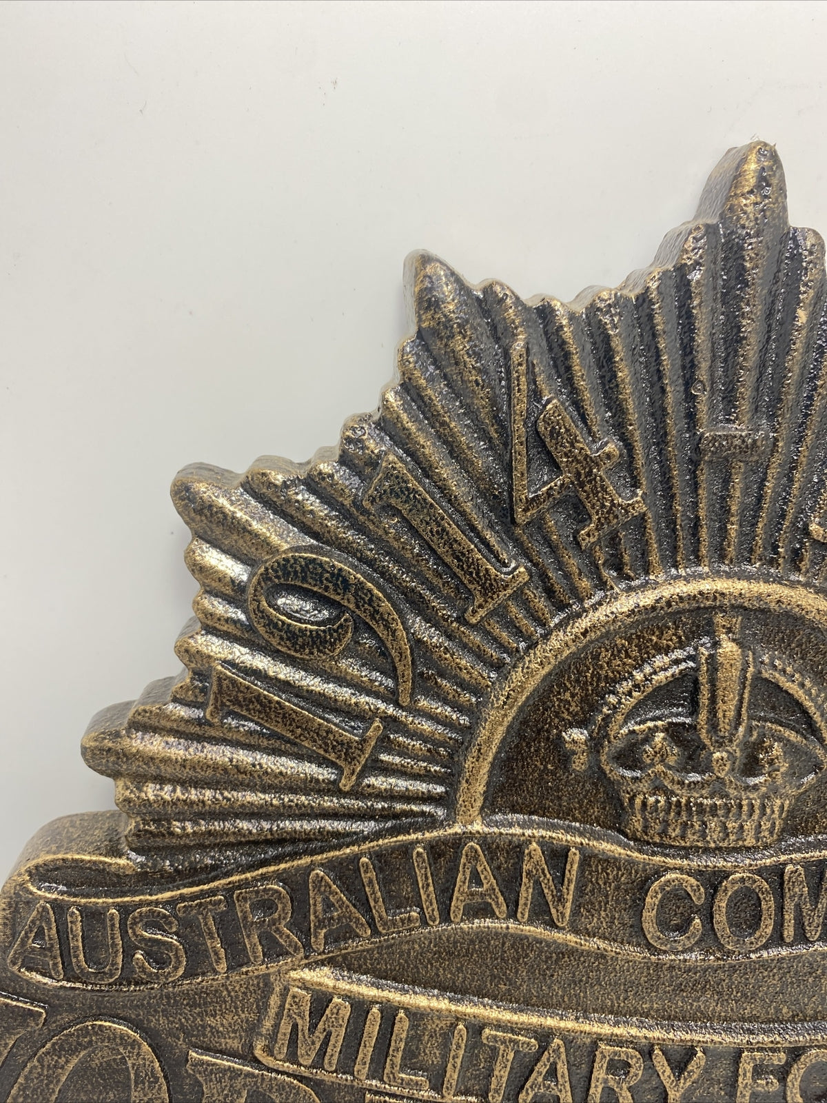 Australian Commonwealth Military Forces WW1 Cast Iron Hanging Sign Reproduction