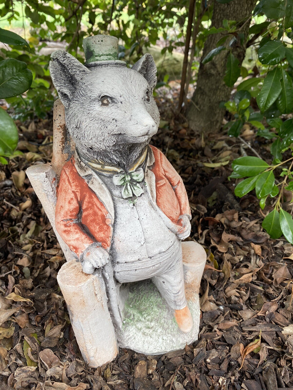 Willow Mr Todd Fox Animal Concrete Cement Garden Statue Australian Made