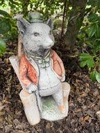 Willow Mr Todd Fox Animal Concrete Cement Garden Statue Australian Made
