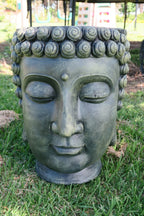 THAI BUDDHA HEAD PLANTER FLOWER POT ORNAMENT 42CM