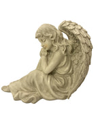 ❤️ Memorial Cemetery Inspirational Angel Resting Her Hands on Knee Statue  ❤️