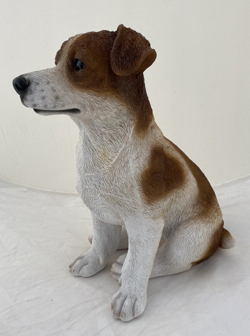 JACK RUSSELL SITTING STATUE PUPPY DOG MEMORIAL ANIMAL GARDEN ORNAMENT LARGE