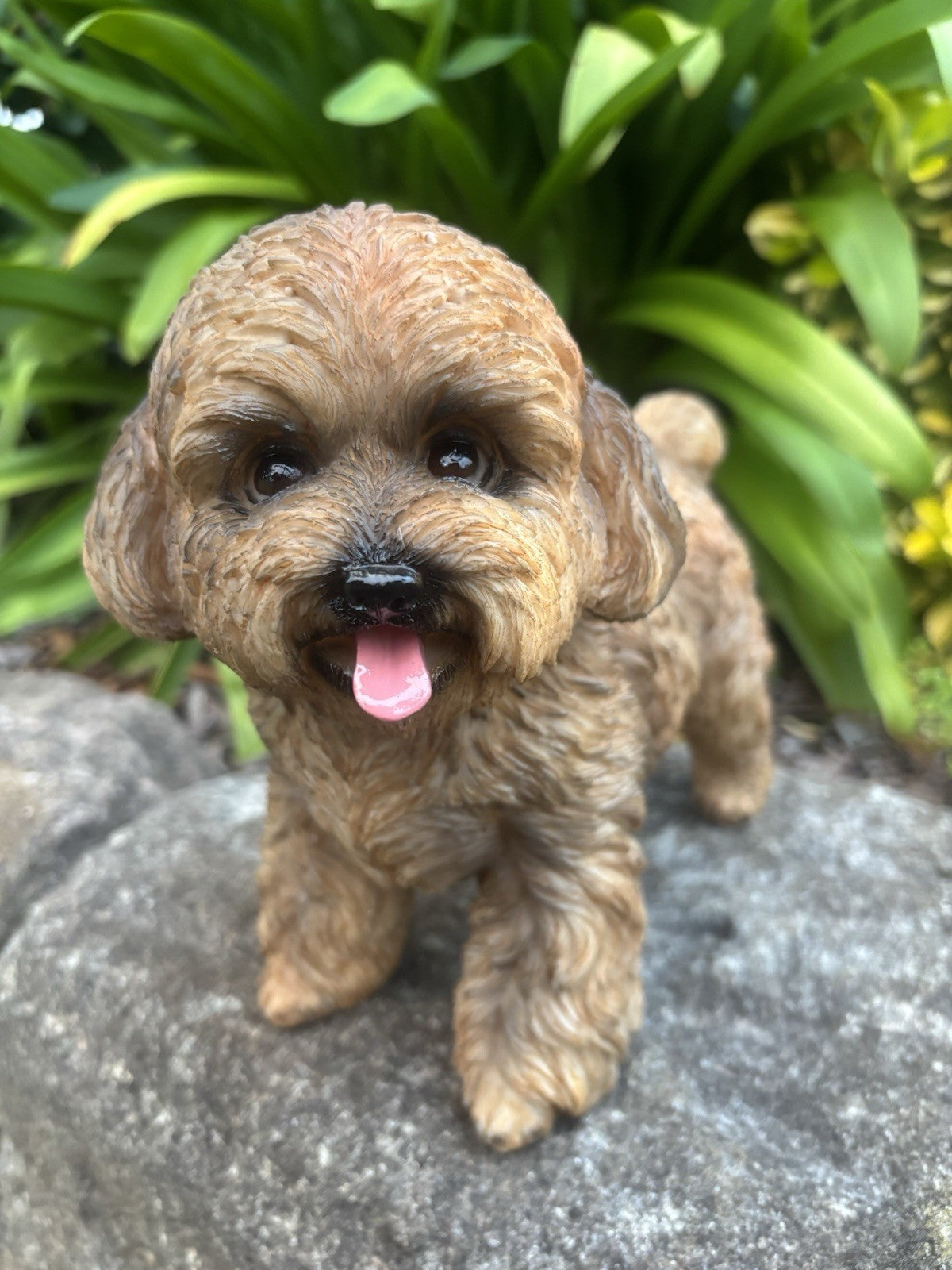 Cavoodle Resin Dog Garden Statue – Cute Dog Ornament