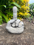 Finger Up Concrete Garden Statue Ornament Figurine 15 cm high