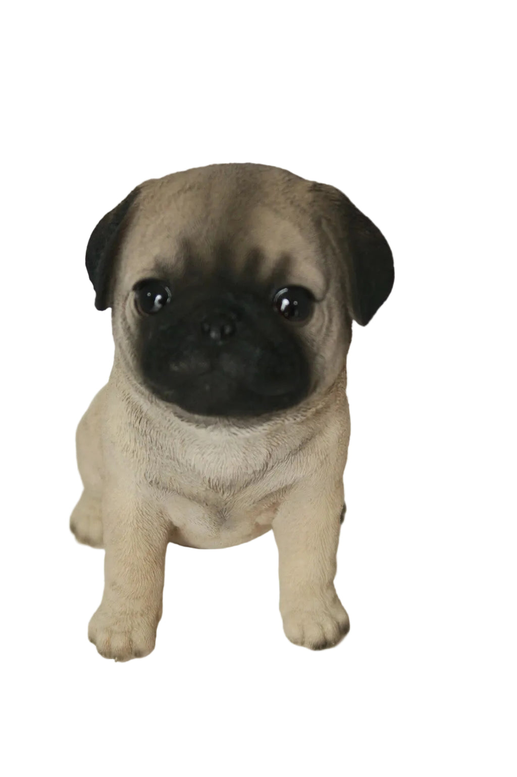 MINI PUG  DOG SITTING ANIMAL GARDEN MEMOERIAL STATUE ORNAMENT FIGURINE GIFT