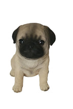 MINI PUG  DOG SITTING ANIMAL GARDEN MEMOERIAL STATUE ORNAMENT FIGURINE GIFT