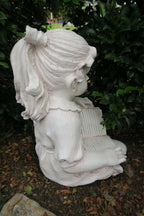 Girl Sitting Reading a Book Children Garden Statue Figurine  Ornament Children