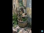 COURTYARD TAP BUCKET WATER FEATURE FOUNTAIN INDOOR OUTDOOR BENCH TOP HOME DECOR