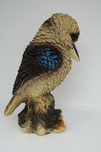 AUSTRALIAN KOOKABURRA BIRD ON A BRANCH ANIMAL GARDEN STATUE ORNAMENT GIFT