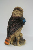 AUSTRALIAN KOOKABURRA BIRD ON A BRANCH ANIMAL GARDEN STATUE ORNAMENT GIFT