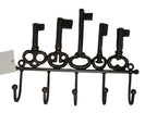 5 Hook Cast Iron Metal Rustic Key Hook Holder Rack Home Decor