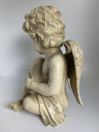 DOG MEMORIAL STATUE DOG PUPPY WITH WINGS PLAQUE  ORNAMENT