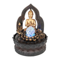 BUDDHA GOLD THAI GILT WATER FEATURE FOUNTAIN INDOOR OUTDOOR BENCH TOP HOME DECOR