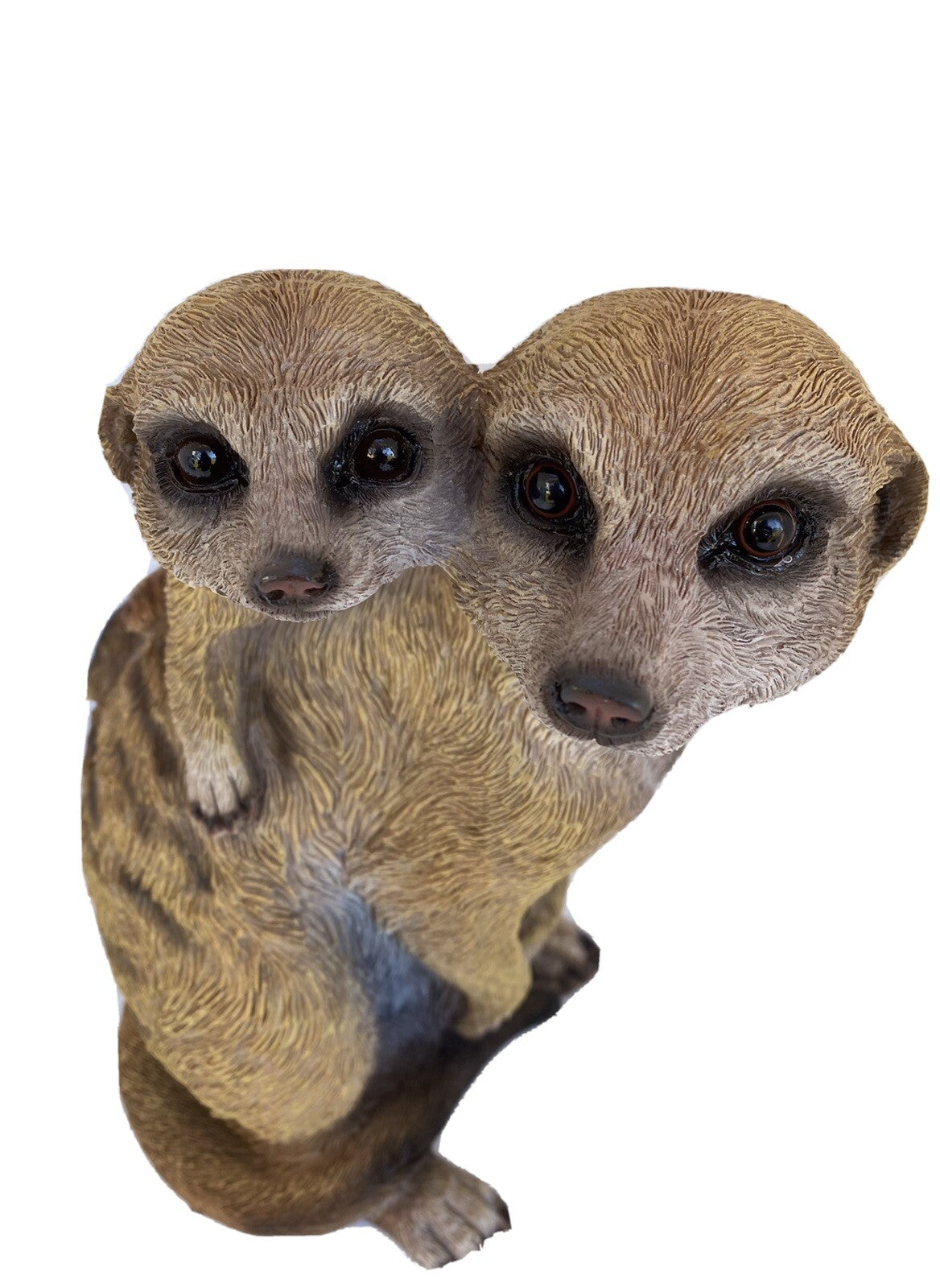 MEERKAT WITH BABY ANIMAL GARDEN  STATUE ORNAMENT SCULPTURE HOME DECOR